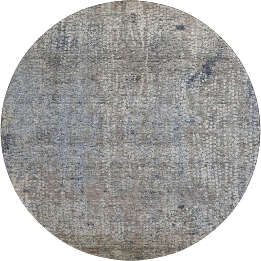HomeRoots 8' X 10' Washable Taupe And Khaki Abstract Area Rug - UV Protected, Stain Resistant, Modern Design 717342