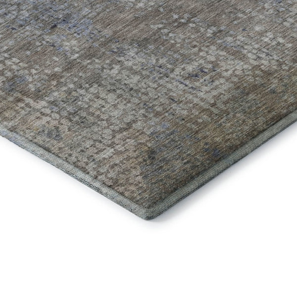 HomeRoots 8' X 10' Washable Taupe And Khaki Abstract Area Rug - UV Protected, Stain Resistant, Modern Design 717342