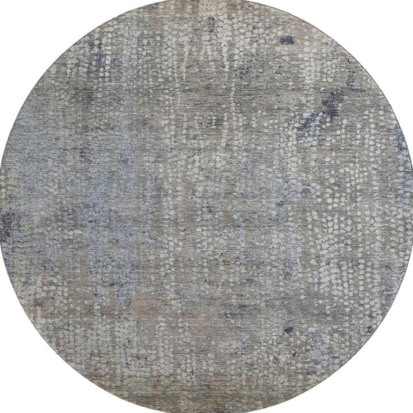 HomeRoots 8' X 10' Washable Taupe And Khaki Abstract Area Rug - UV Protected, Stain Resistant, Modern Design 717342