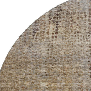 HomeRoots 8' X 10' Washable Brown & Taupe Abstract Area Rug with UV Protection – Perfect for High-Traffic Spaces 717348