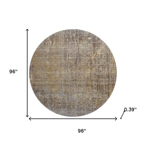 HomeRoots 8' X 10' Washable Brown & Taupe Abstract Area Rug with UV Protection – Perfect for High-Traffic Spaces 717348