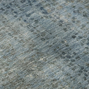 HomeRoots 10' X 14' Blue & Gray Abstract Area Rug - Modern, Washable, UV-Protected, Durable & Stylish Design 717356