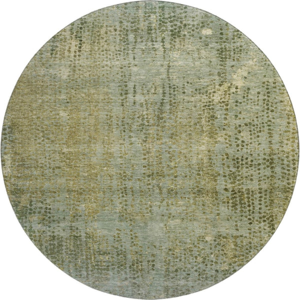 HomeRoots 8' X 10' Green & Gold Abstract Washable Area Rug – Stylish, Durable, UV-Protected for Every Home 717360