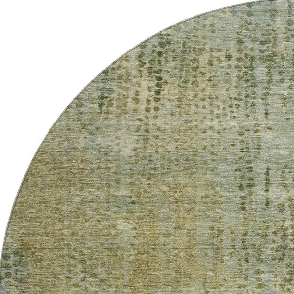 HomeRoots 8' X 10' Green & Gold Abstract Washable Area Rug – Stylish, Durable, UV-Protected for Every Home 717360