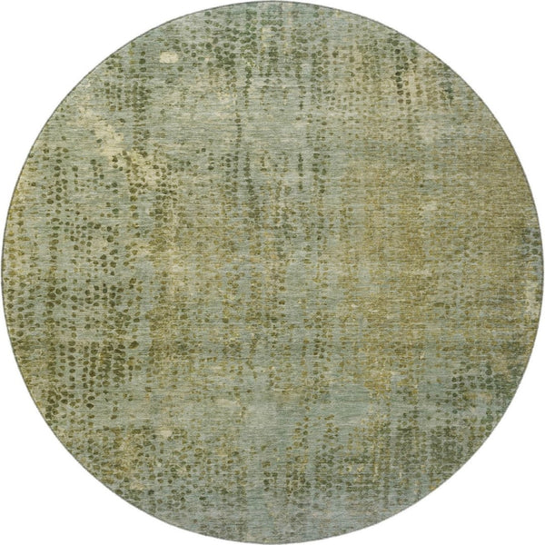 HomeRoots 8' X 10' Green & Gold Abstract Washable Area Rug – Stylish, Durable, UV-Protected for Every Home 717360