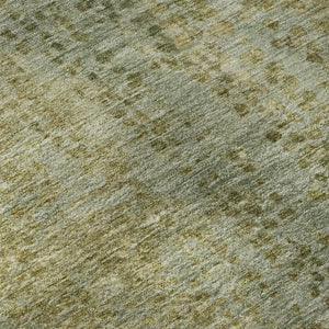 HomeRoots 8' X 10' Green & Gold Abstract Washable Area Rug – Stylish, Durable, UV-Protected for Every Home 717360