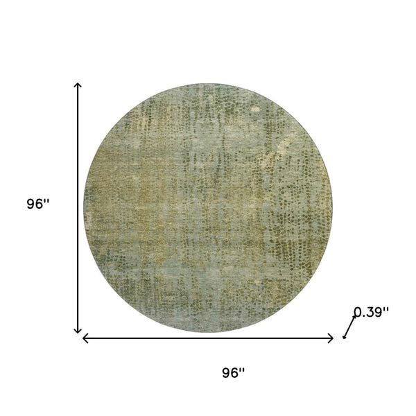 HomeRoots 8' X 10' Green & Gold Abstract Washable Area Rug – Stylish, Durable, UV-Protected for Every Home 717360