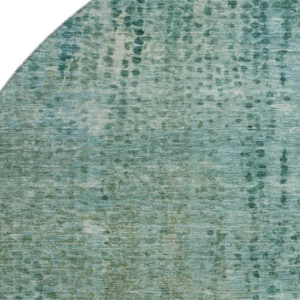 HomeRoots 8' X 10' Teal & Blue Abstract Area Rug – Washable, UV Protected, Soft, Stain Resistant for Every Home! 717366