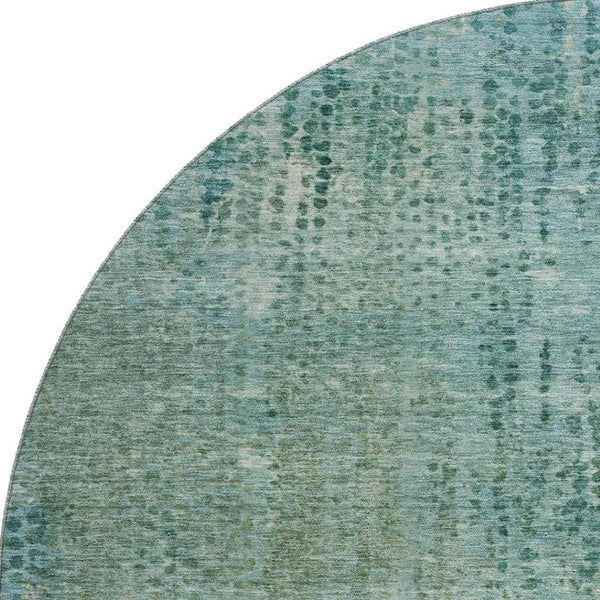 HomeRoots 8' X 10' Teal & Blue Abstract Area Rug – Washable, UV Protected, Soft, Stain Resistant for Every Home! 717366