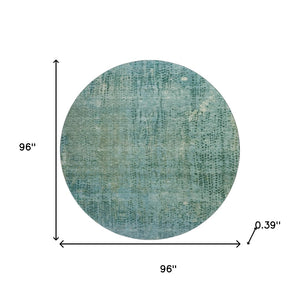 HomeRoots 8' X 10' Teal & Blue Abstract Area Rug – Washable, UV Protected, Soft, Stain Resistant for Every Home! 717366