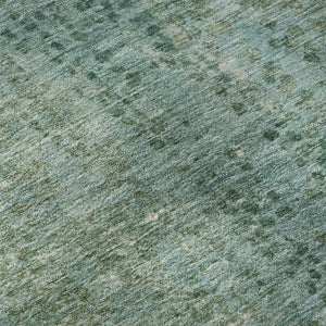 HomeRoots 10' X 14' Teal & Blue Abstract Washable Area Rug - Durable, UV Protected, Perfect for Families & Pets 717368