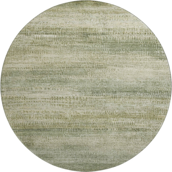 HomeRoots 8' X 10' Sage & Beige Abstract Area Rug - Washable, UV Protected, Stain Resistant for Modern Homes 717372