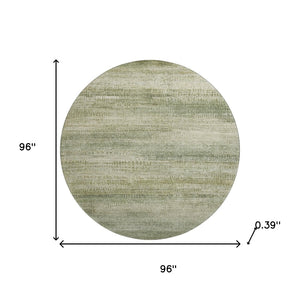 HomeRoots 8' X 10' Sage & Beige Abstract Area Rug - Washable, UV Protected, Stain Resistant for Modern Homes 717372