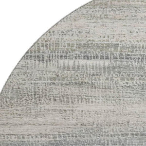 HomeRoots 8' X 10' Contemporary Linen & Gray Abstract Area Rug – Washable, Stain Resistant, UV Protected Comfort 717378