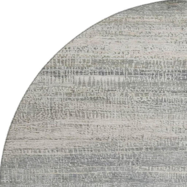 HomeRoots 8' X 10' Contemporary Linen & Gray Abstract Area Rug – Washable, Stain Resistant, UV Protected Comfort 717378