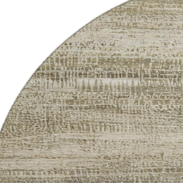 HomeRoots 8' X 10' Taupe and Beige Abstract Area Rug - Washable, UV Protected, Perfect for Modern Spaces! 717384