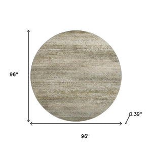 HomeRoots 8' X 10' Taupe and Beige Abstract Area Rug - Washable, UV Protected, Perfect for Modern Spaces! 717384