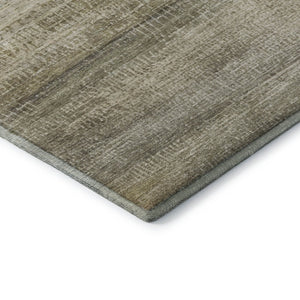 HomeRoots 9' X 12' Taupe And Beige Abstract Area Rug - Washable, UV Protected, Non-Slip for High-Traffic Spaces 717385
