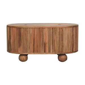 HomeRoots 47" Brown Solid Wood Coffee Table - Timeless Craftsmanship, Sturdy Design, Perfect for Any Space! 717412