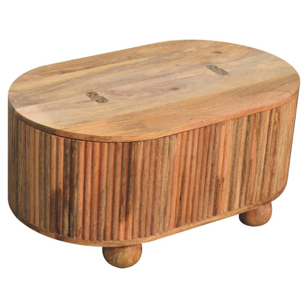 HomeRoots 47" Brown Solid Wood Coffee Table - Timeless Craftsmanship, Sturdy Design, Perfect for Any Space! 717412