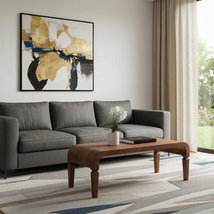 HomeRoots 33" Brown Solid Wood Coffee Table with Drawer - Timeless Design, Versatile Storage & Durable Craftsmanship 717413
