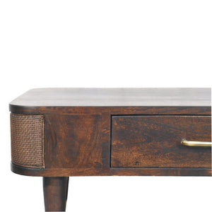 HomeRoots 34" Solid Wood Coffee Table with Drawer & Shelf - Elegant Brown Design for Stylish Storage Solutions 717414
