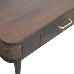 HomeRoots 34" Solid Wood Coffee Table with Drawer & Shelf - Elegant Brown Design for Stylish Storage Solutions 717414