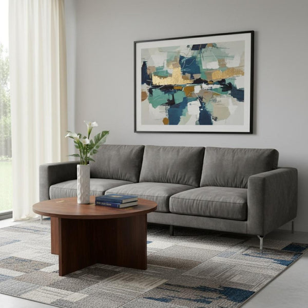 HomeRoots 33" Brown Solid Wood Coffee Table with Drawer – Stylish, Durable, and Perfect for Any Room Décor! 717416