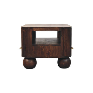HomeRoots 33" Brown Solid Wood Coffee Table with Drawer - Timeless Centerpiece for Modern Living Spaces 717417