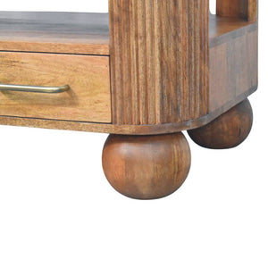 HomeRoots 32" Solid Wood Coffee Table with Drawer – Elegant Brown Finish, Versatile Storage for Any Space 717418
