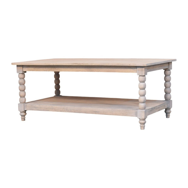 HomeRoots 30" Elegant Brown Solid Wood Coffee Table with Drawer – Timeless Design & Functional Storage Solution 717421