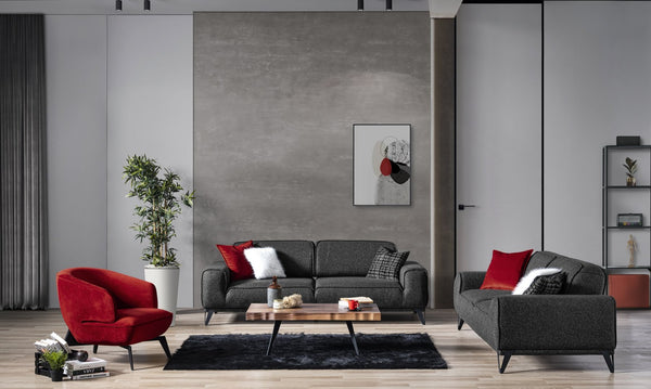 HomeRoots 39" Taupe Boucle Lounge Chair - Stylish Mid-Century Comfort with Modern Textured Upholstery & Support 717427
