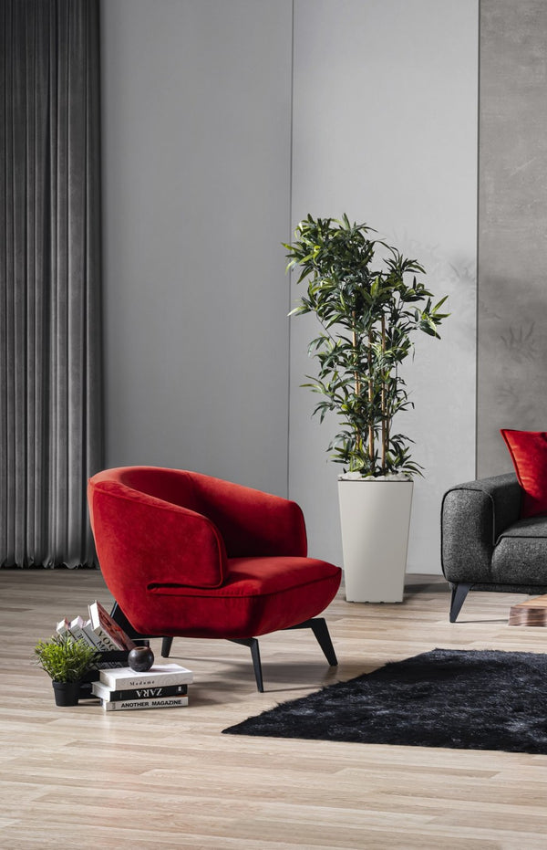 HomeRoots 39" Taupe Boucle Lounge Chair - Stylish Mid-Century Comfort with Modern Textured Upholstery & Support 717427