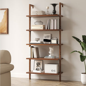 HomeRoots 48" Black Wood Etagere Bookcase - Sixteen Tiers, Integrated Drawer, Perfect for Stylish Storage Solutions 717458