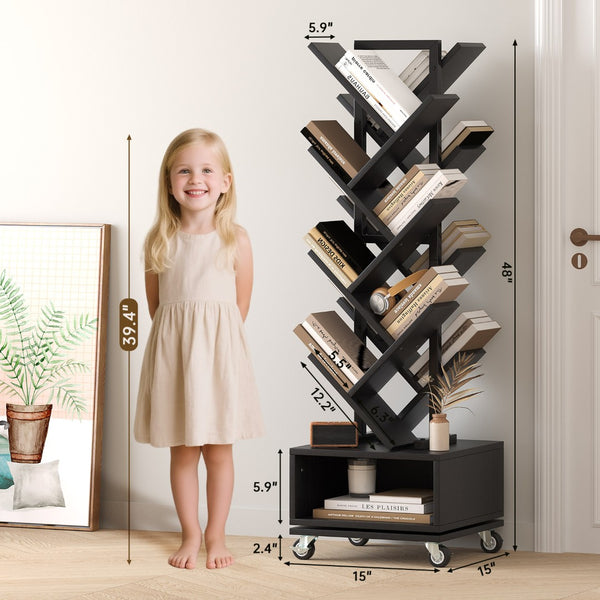 HomeRoots 80" Brown Wood Six-Tier Etagere Bookcase for Stylish Storage and Display in Any Space - Versatile Design 717460