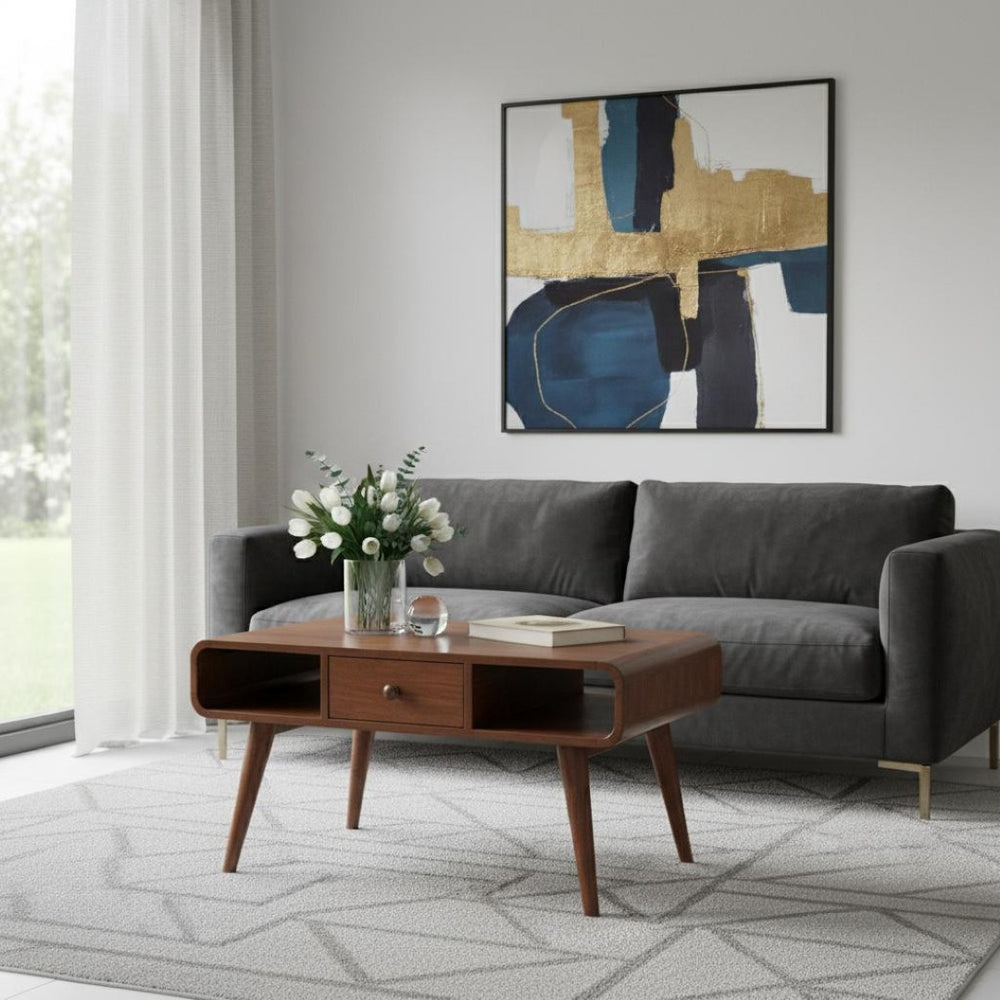 HomeRoots 35" Brown Linen Upholstered Storage Bench with Solid Wood Frame and Integrated Cabinet for Style 717466