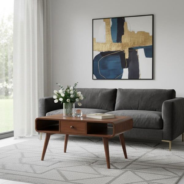 HomeRoots 35" Brown Linen Upholstered Storage Bench with Solid Wood Frame and Integrated Cabinet for Style 717466