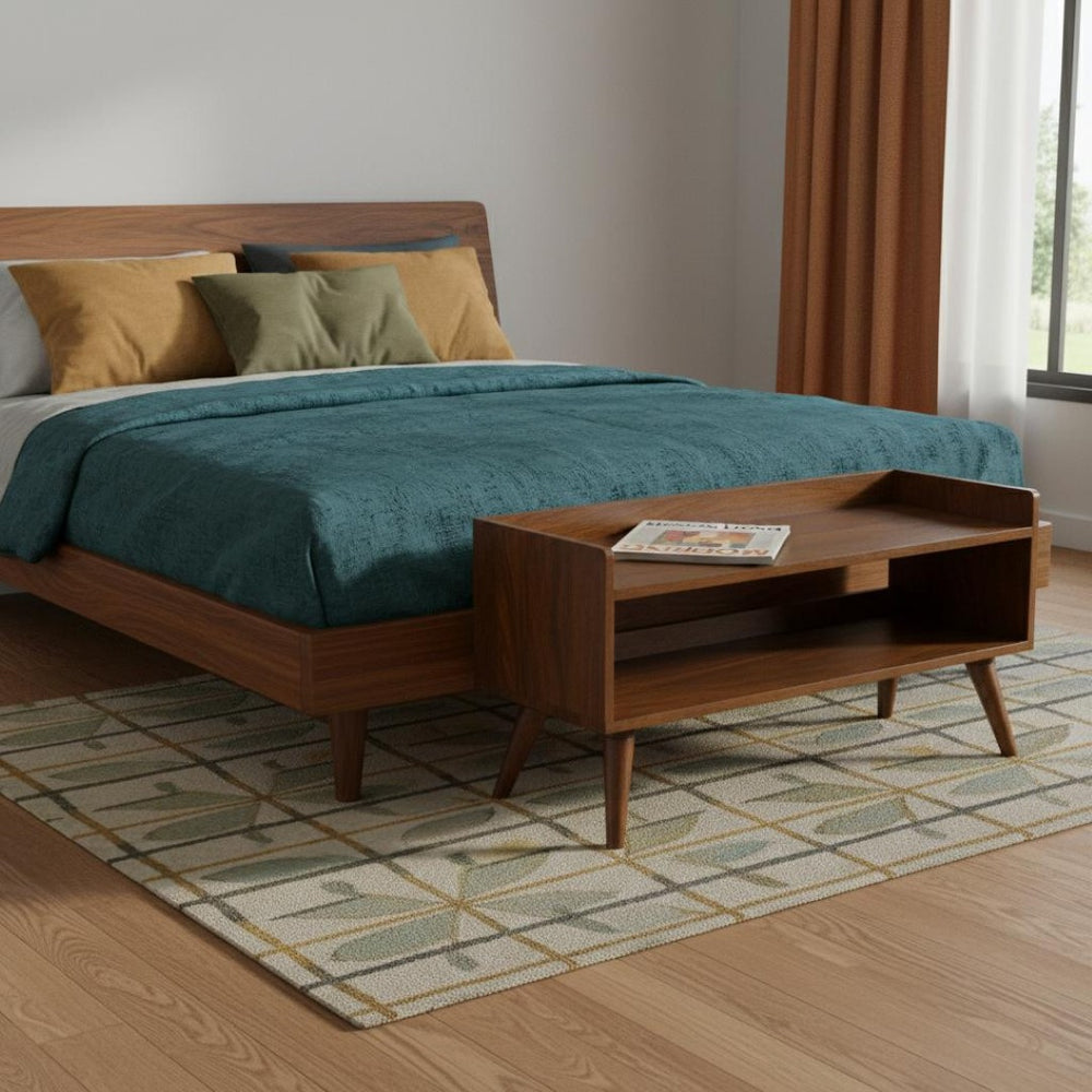 HomeRoots 35" Brown Linen Upholstered Storage Bench - Stylish Seating and Shoe Organizer for Any Room 717467