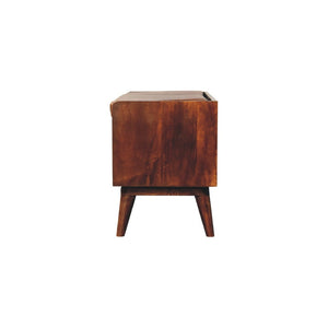 HomeRoots 35" Brown Genuine Leather Upholstered Storage Bench with Solid Wood Cabinet for Entryway Style 717470