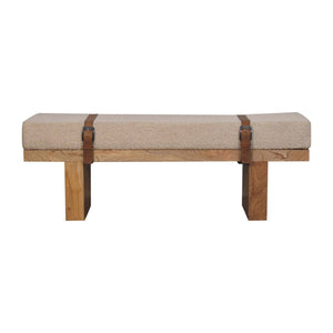 HomeRoots 25" Brown Boucle Upholstered Storage Bench with Solid Wood Frame – Stylish Seating & Hidden Storage 717475