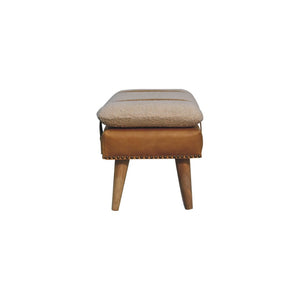 HomeRoots 35" Brown Linen Upholstered Storage Bench with Solid Wood Frame & Hidden Cabinet for Clutter-Free Living 717477