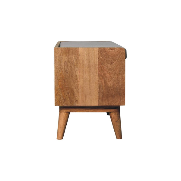 HomeRoots 35" Brown Linen Upholstered Storage Bench with Solid Wood Frame, Versatile Style & Hidden Cabinet 717479