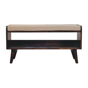 HomeRoots 35" Brown Genuine Leather Storage Bench with Solid Wood Frame, Stylish Upholstered Seating Solution 717480