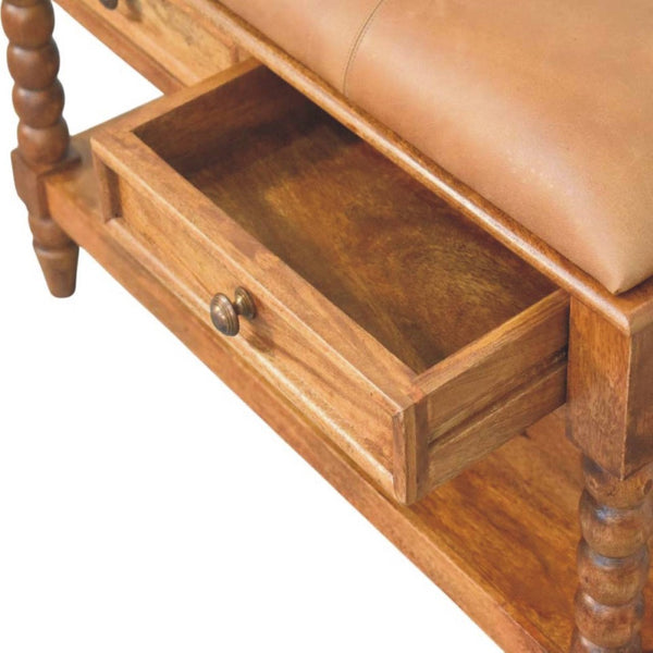 HomeRoots 35" Brown Boucle Upholstered Storage Bench - Solid Wood Frame, Stylish Cabinet for Entryways & More 717482