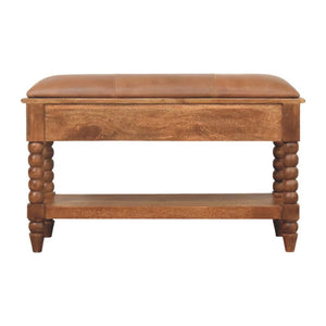 HomeRoots 35" Brown Boucle Upholstered Storage Bench - Solid Wood Frame, Stylish Cabinet for Entryways & More 717482