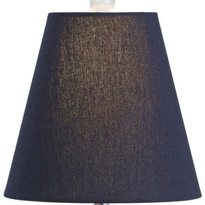 HomeRoots 26" Clear Glass Novelty Table Lamp – Elegant LED Drum Shade for Modern Ambient Lighting Decor 717486