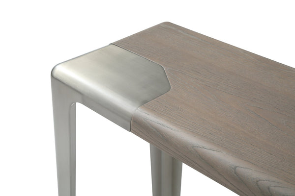 HomeRoots 71" Elegant Beige Genuine Marble Oval Console Table with Sturdy Stone Base for Modern Interiors 717491