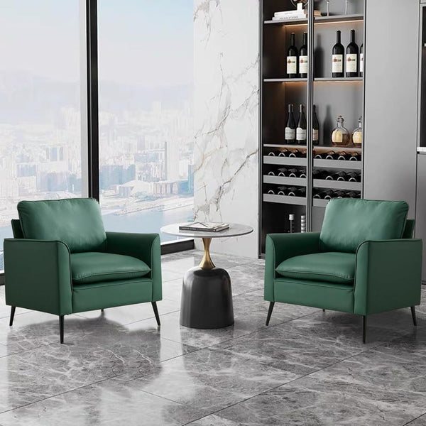 English Elm Ts Cat Paw Leather Upholstered Sofa Chair - Retro Nordic Design For Cozy Living Spaces & Balconies W2311P339654-GIGA