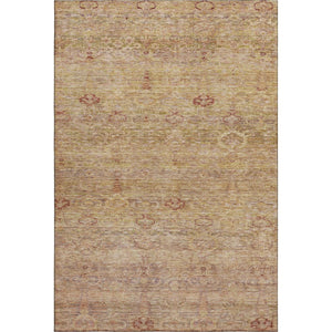 HomeRoots 5' X 8' Coral and Taupe Abstract Area Rug - Stylish, Washable, UV-Protected for Modern Homes 717502