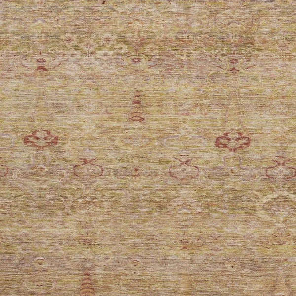 HomeRoots 8' Coral and Taupe Abstract Rug - Washable, UV-Protected, Stain-Resistant for Modern Homes & Patios 717503